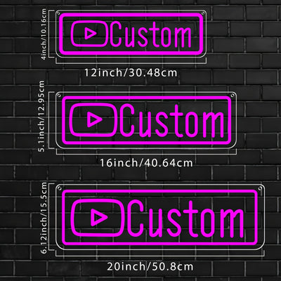 Illumi Custom YouTube Handle Neon LED Sign