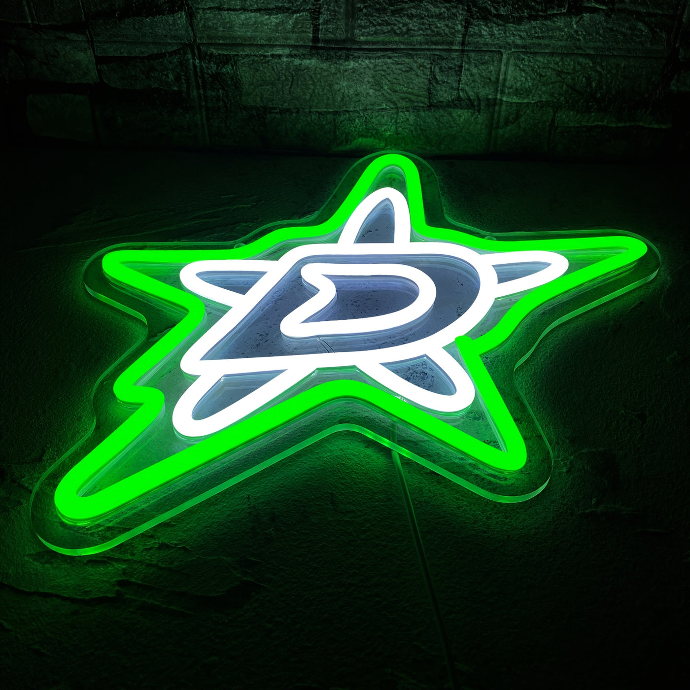 Illumi Dallas Stars Green LED Neon Sign