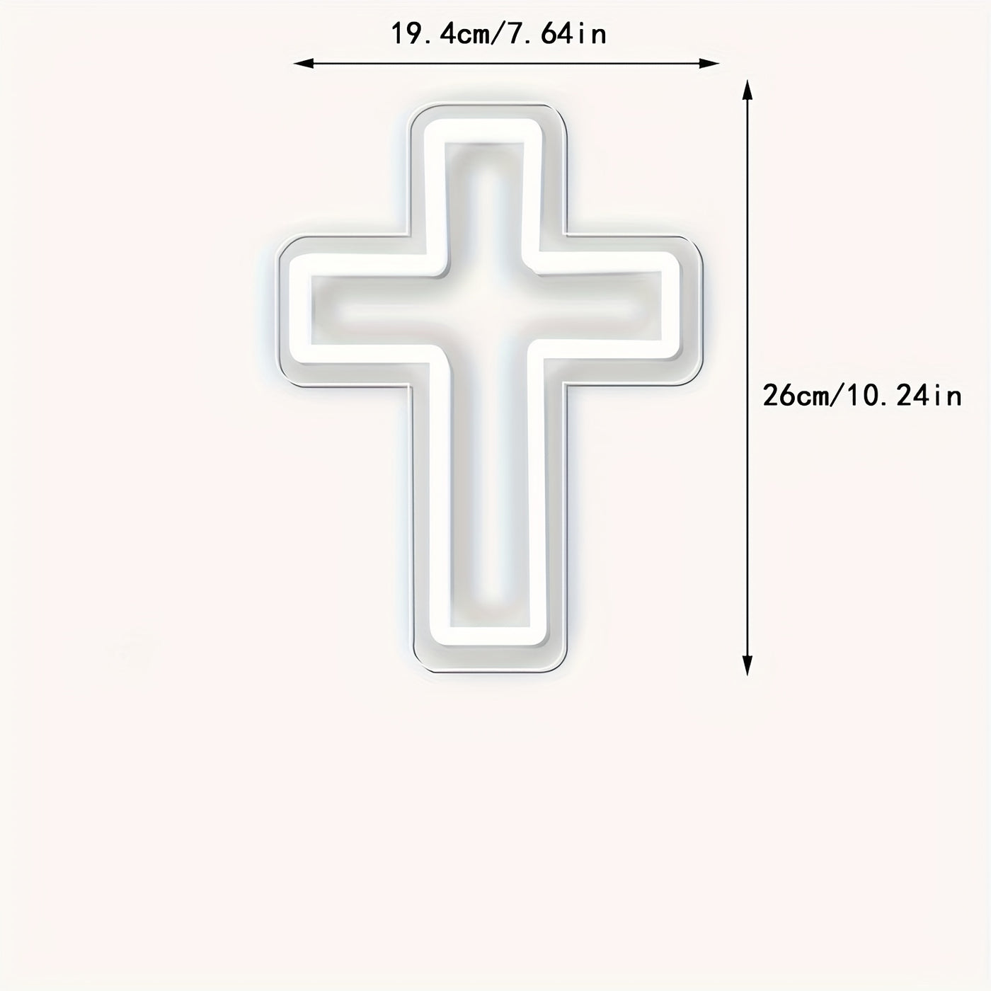 Illumi White Cross Neon LED Sign