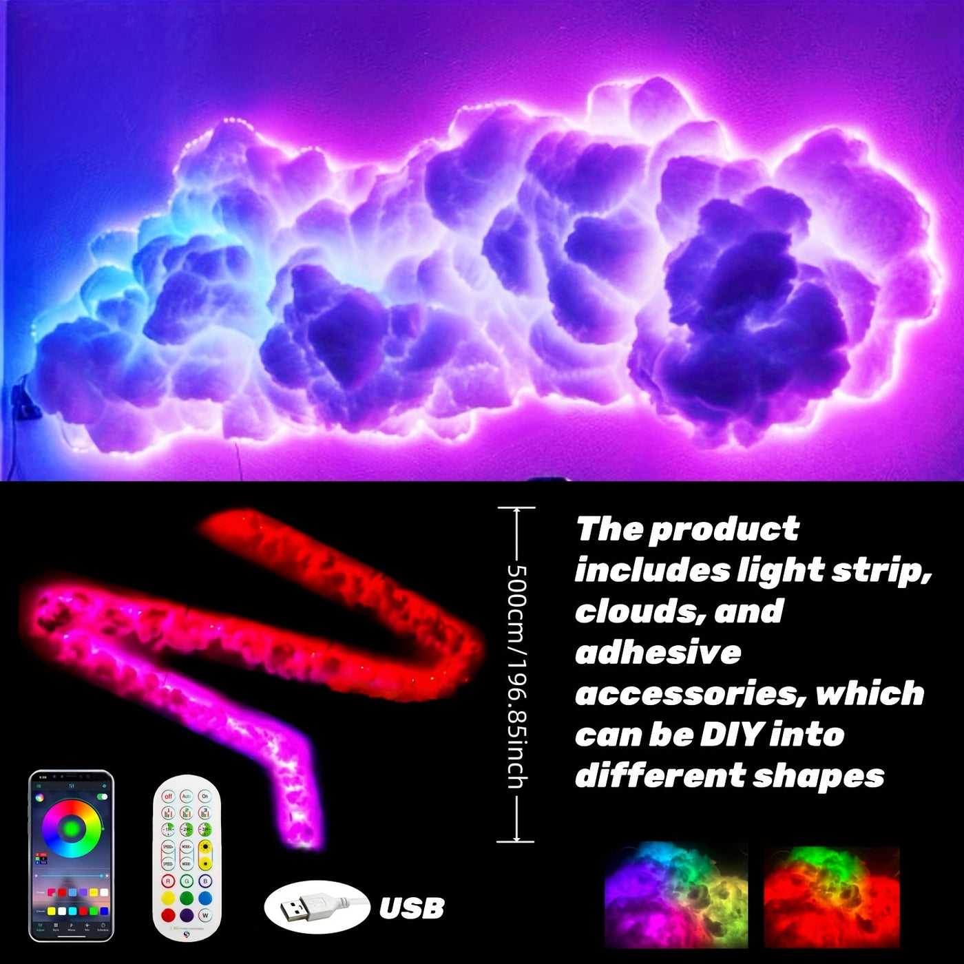 ThunderGlow RGB Cloud Light