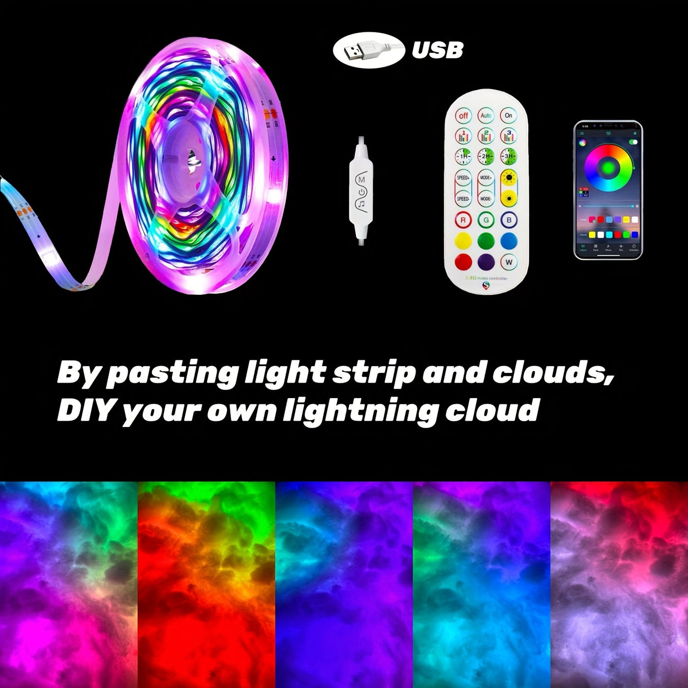 ThunderGlow RGB Cloud Light