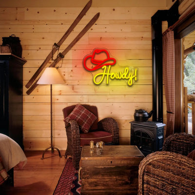 Illumi Cowboy Howdy Neon LED Sign