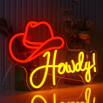 Illumi Cowboy Howdy Neon LED Sign