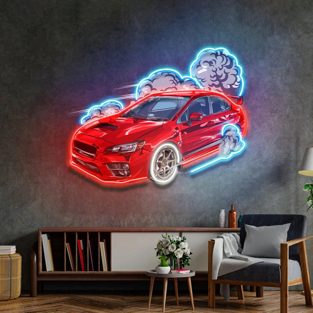 Illumi Car Burnout Racing Neon Sign