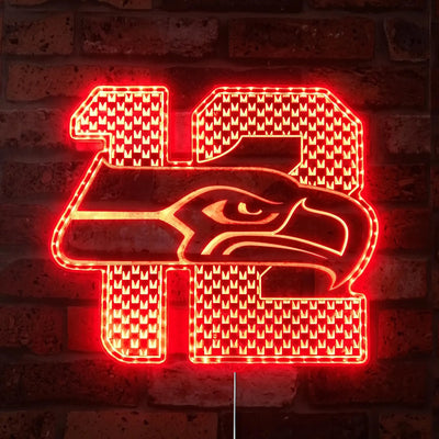 Seattle Seahawks 12th Man RGB LED Sign