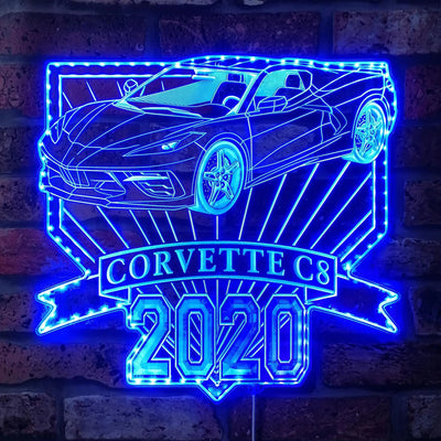 Corvette C8 RGB LED Sign