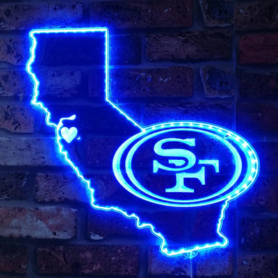 San Francisco 49ers State of California RGB LED Sign