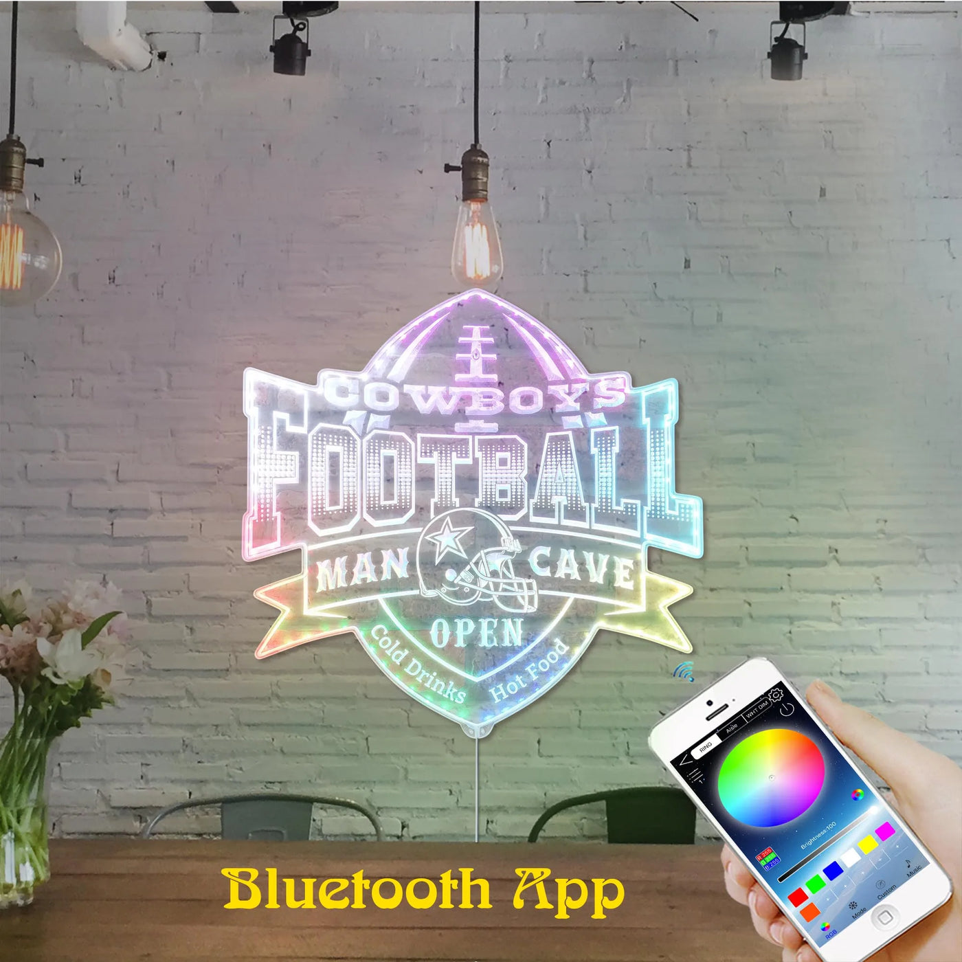 Dallas Cowboys Sports Bar RGB LED Sign