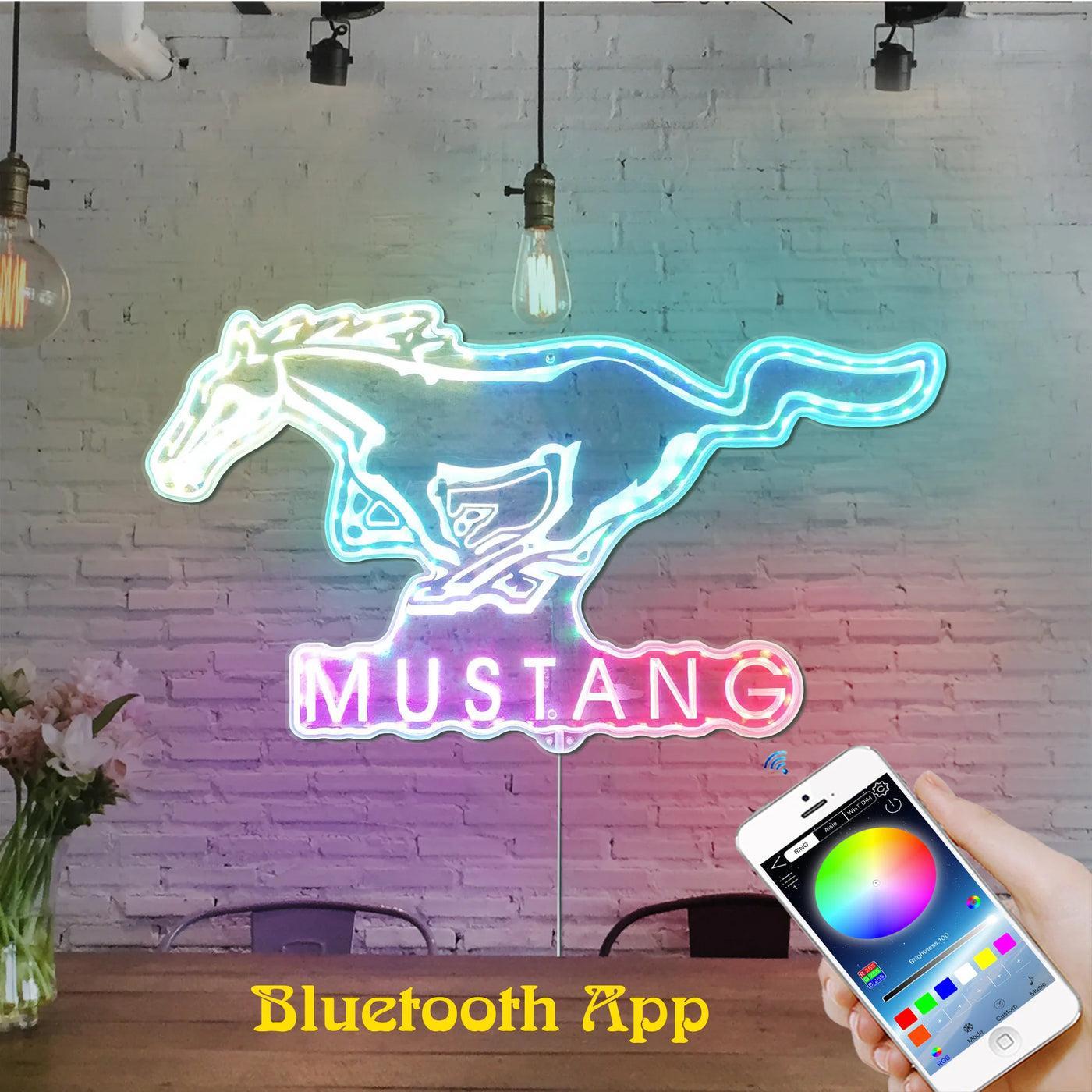 Illumi Mustang Pony RGB LED Sign