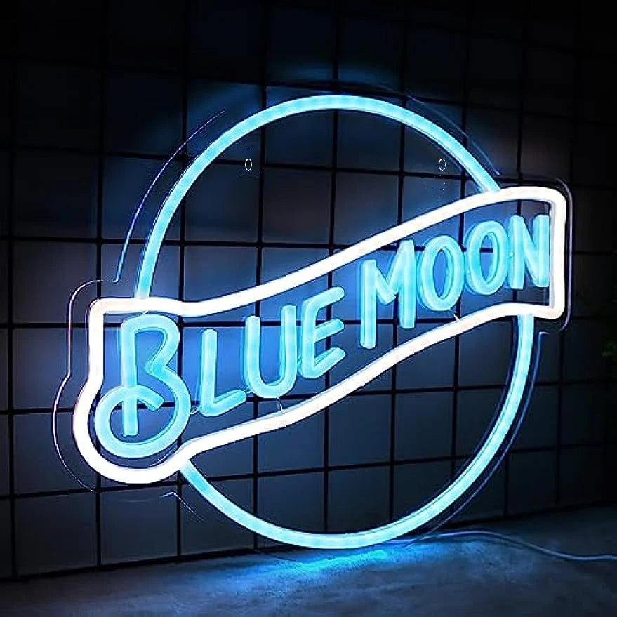 Illumi Blue Moon Neon LED Sign