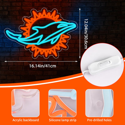 Illumi Miami Dolphins Neon LED Sign