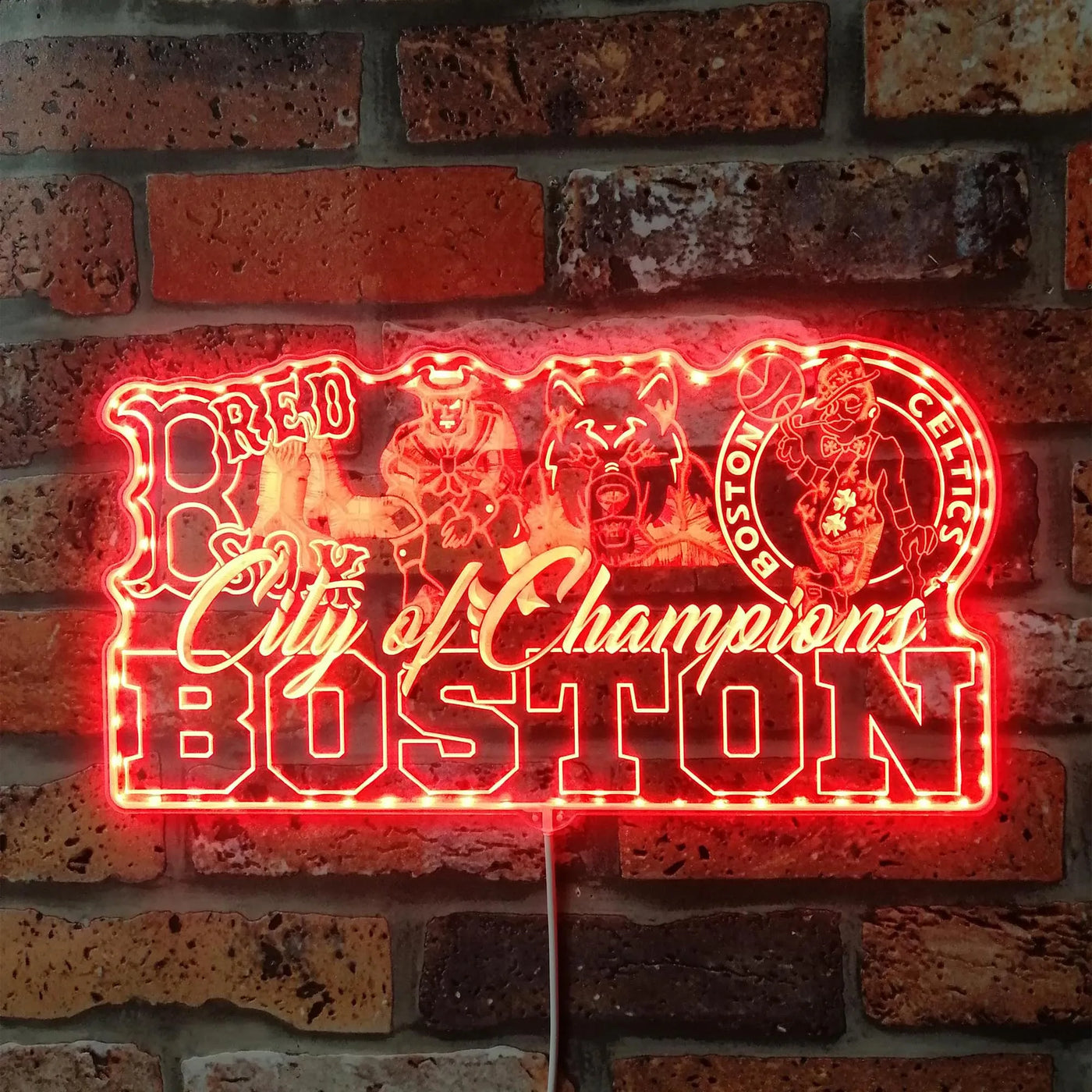 Boston City of Champions RGB LED Sign