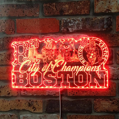 Boston City of Champions RGB LED Sign