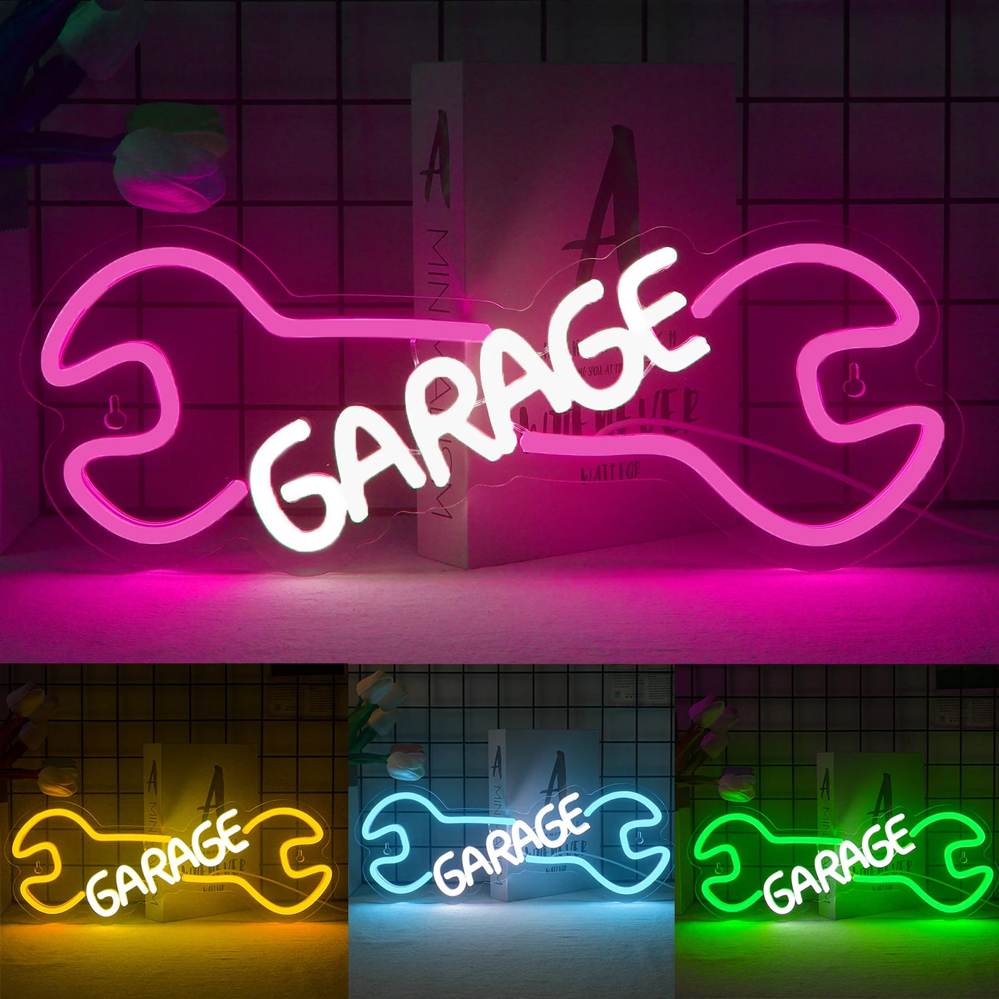 Illumi Dog Bone Garage Neon Sign