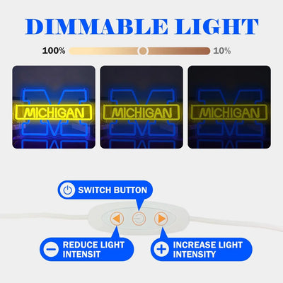 Illumi Michigan Wolverines LED Neon Sign