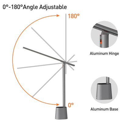 Lámpara de mesa LED plegable inteligente: ajustable y que ahorra espacio