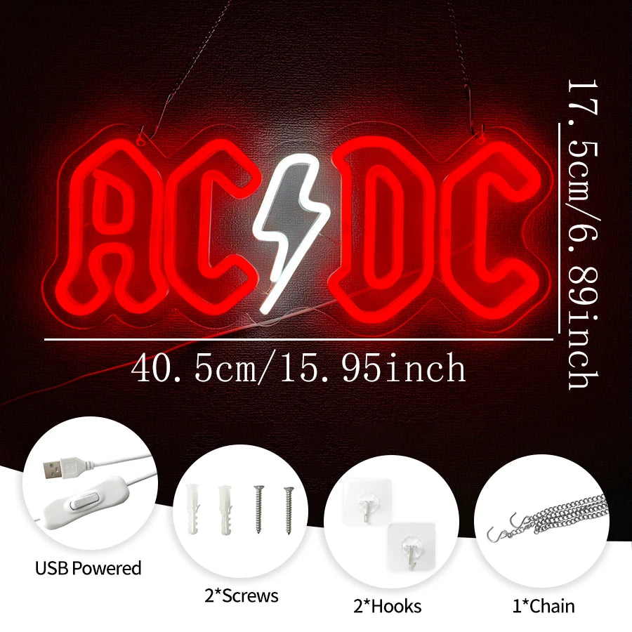 Illumi AC/DC Band Neon LED Sign