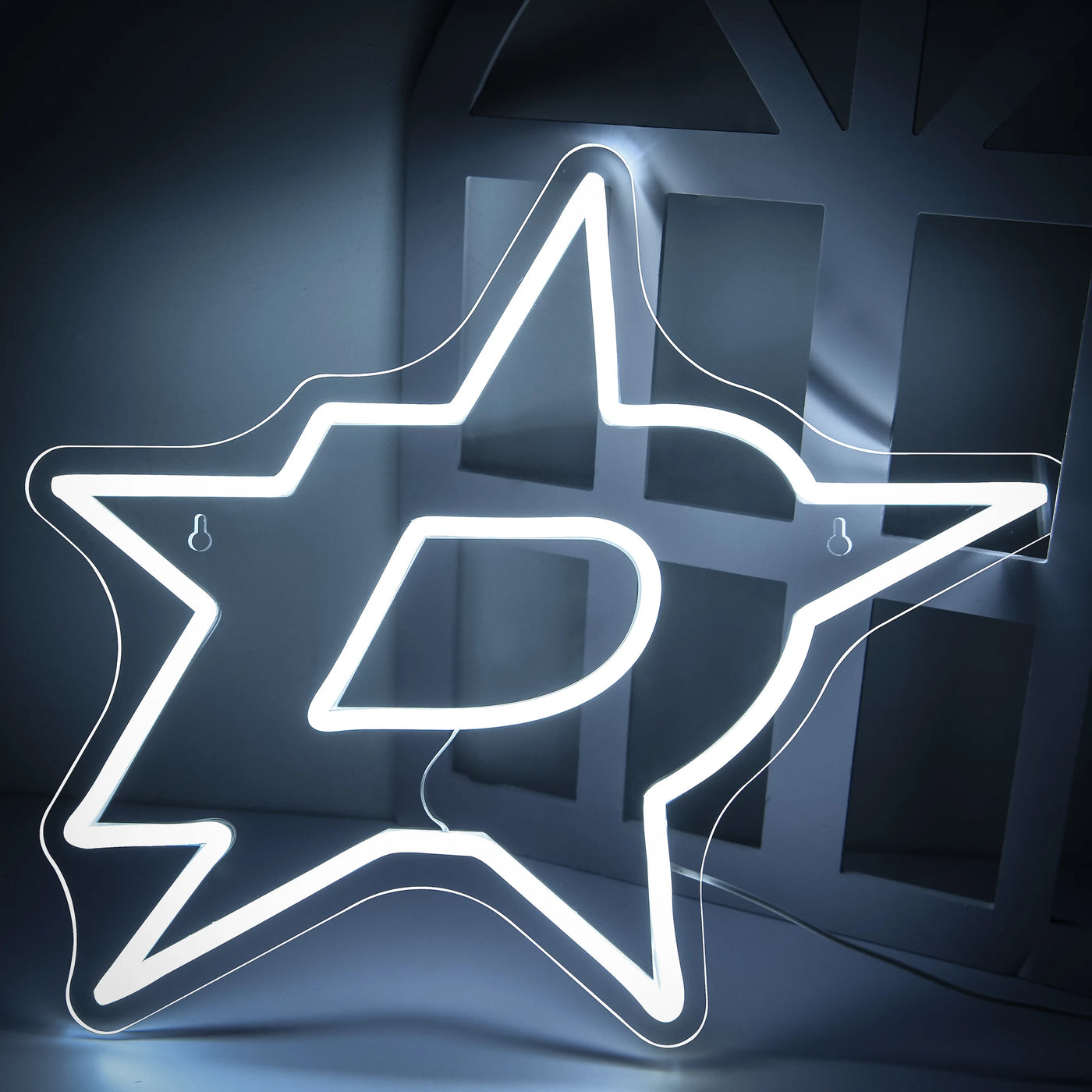 Illumi Dallas Stars White LED Neon Sign