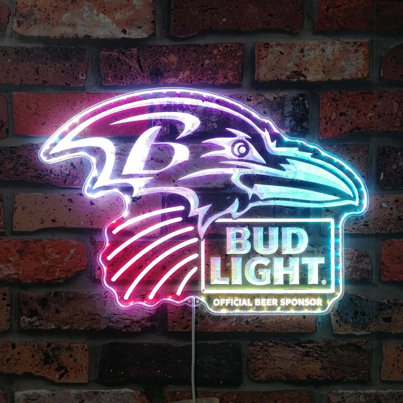 Baltimore Ravens Bud Light RGB LED Sign