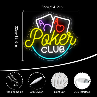 Illumi Poker Club Neon LED Sign