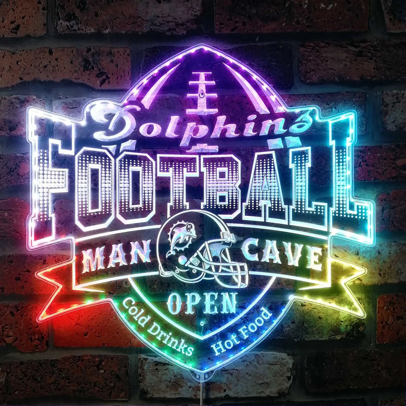 Miami Dolphins Sports Bar RGB LED Sign