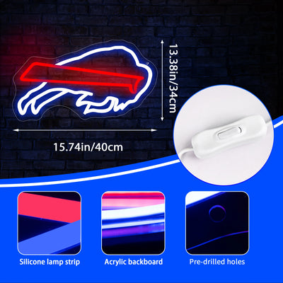 Illumi Buffalo Bills Large LED Neon Sign