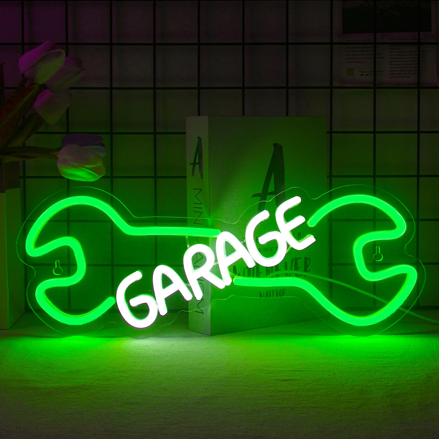 Illumi Dog Bone Garage Neon Sign