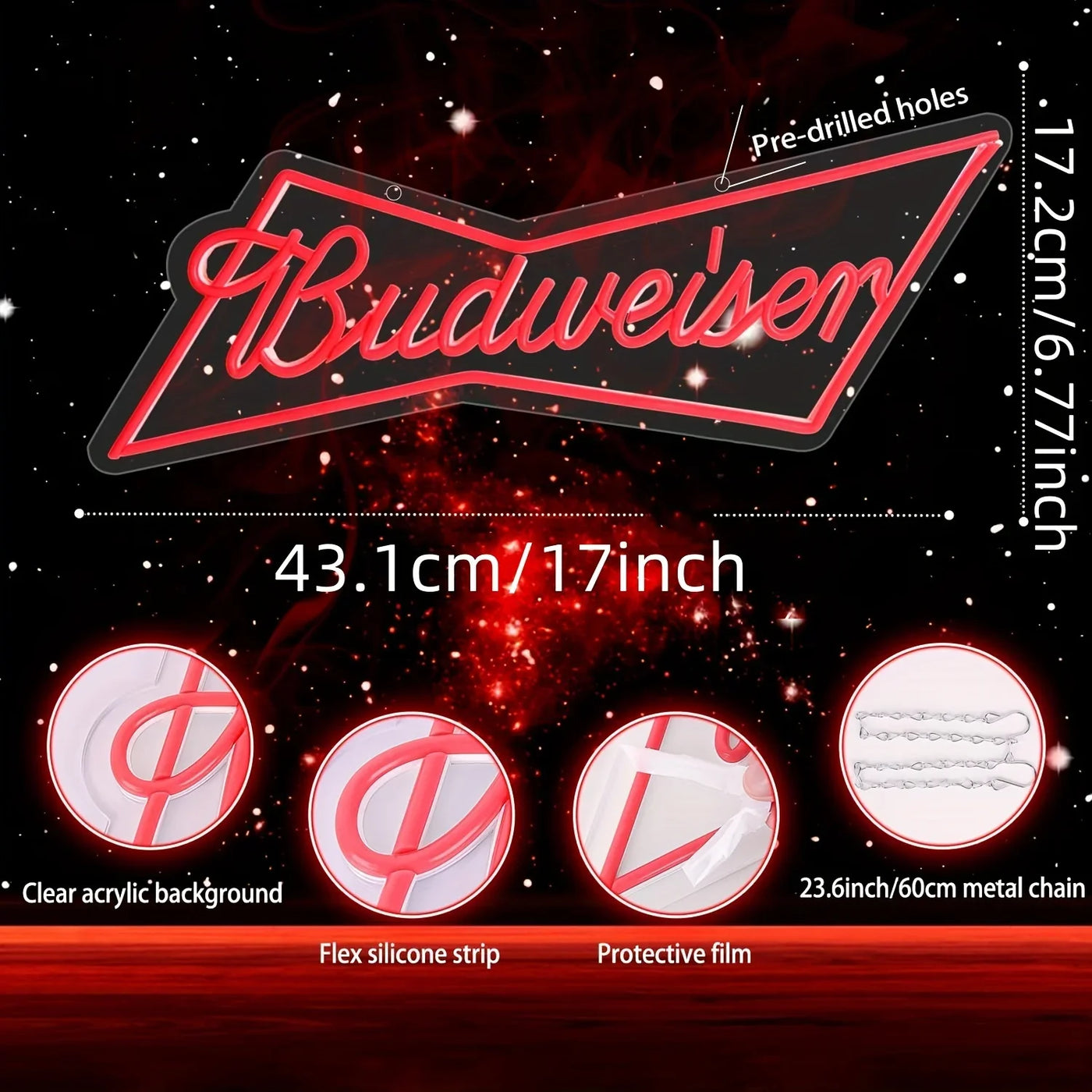 Illumi Budweiser Neon LED Sign