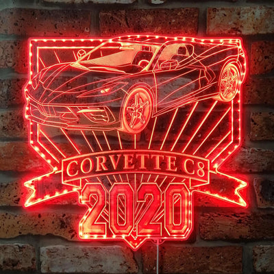 Corvette C8 RGB LED Sign