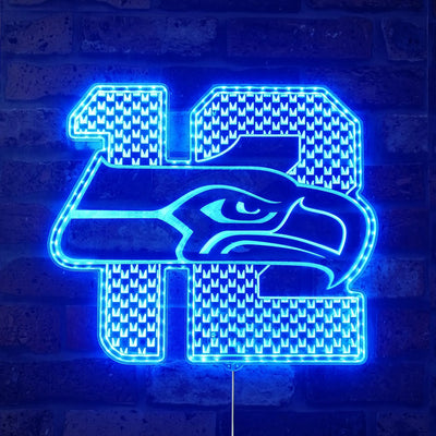 Seattle Seahawks 12th Man RGB LED Sign