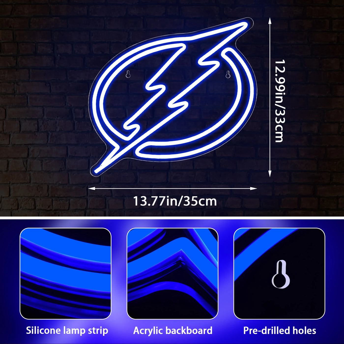 Illumi Tampa Bay Lightning Blue Neon Sign