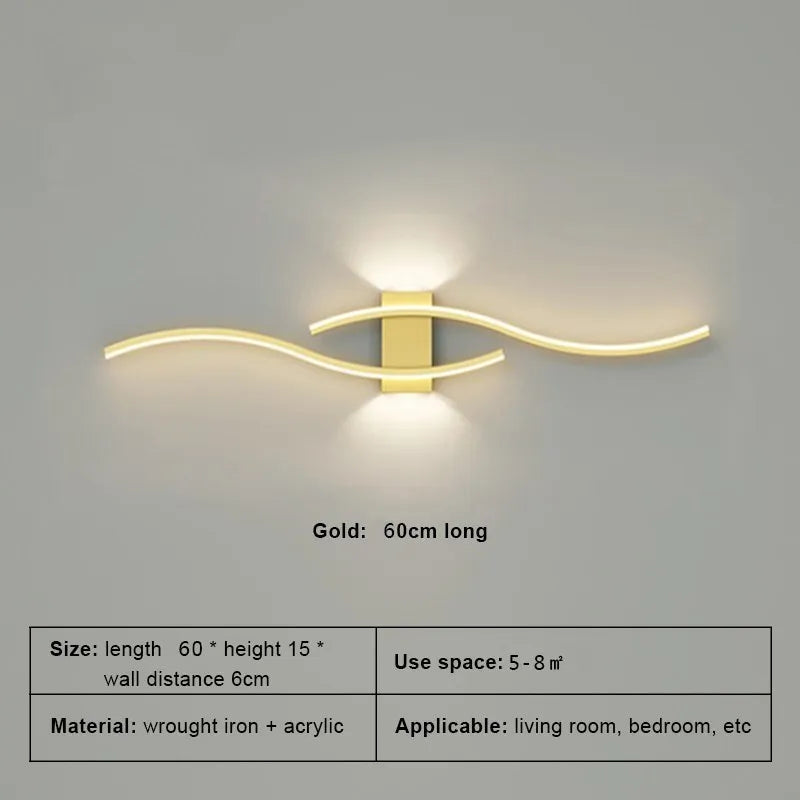 IllumiWavy Modern LED Wall Lamp