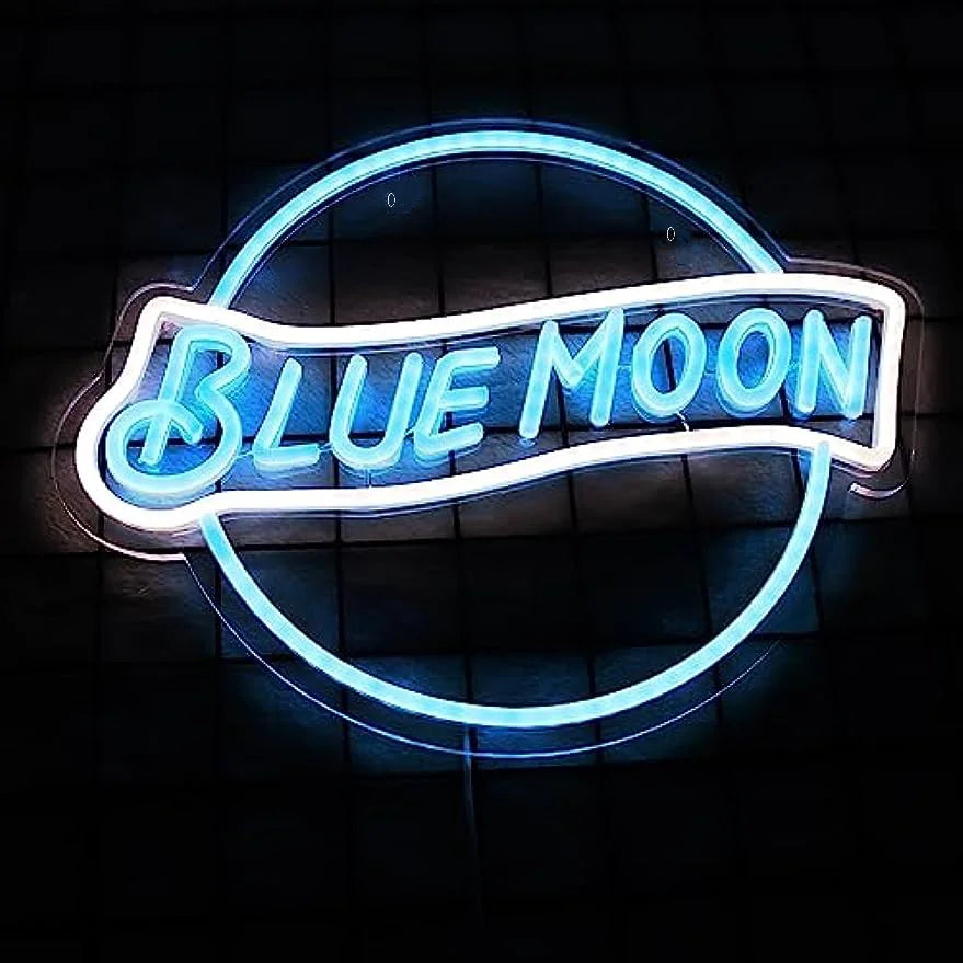 Illumi Blue Moon Neon LED Sign