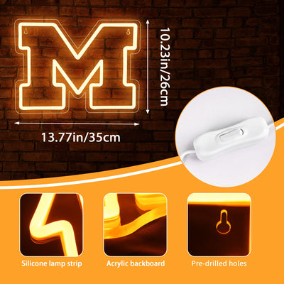 Illumi Michigan Wolverines Orange LED Neon Sign