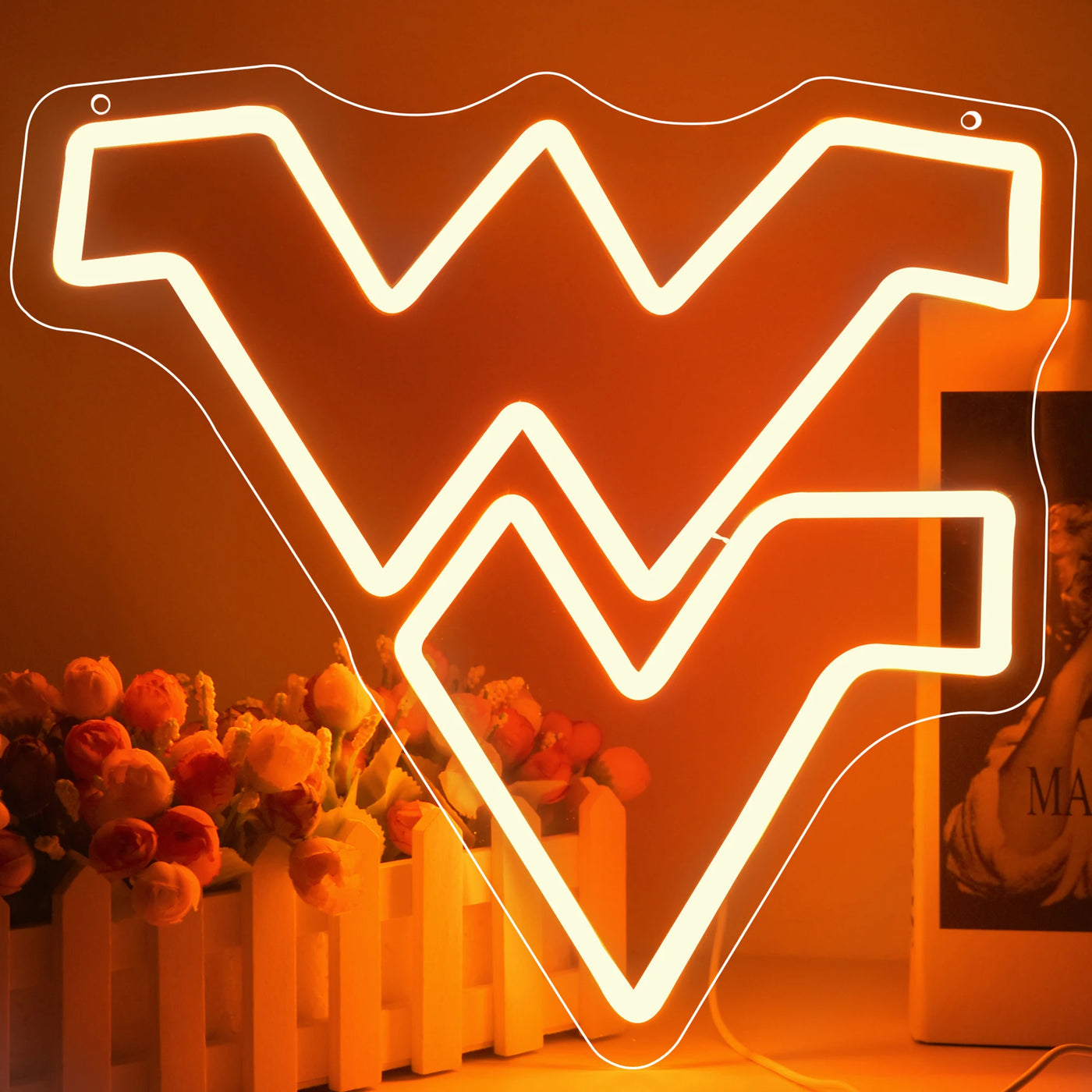 Illumi West Virginia Mountaineers Orange Neon LED Sign