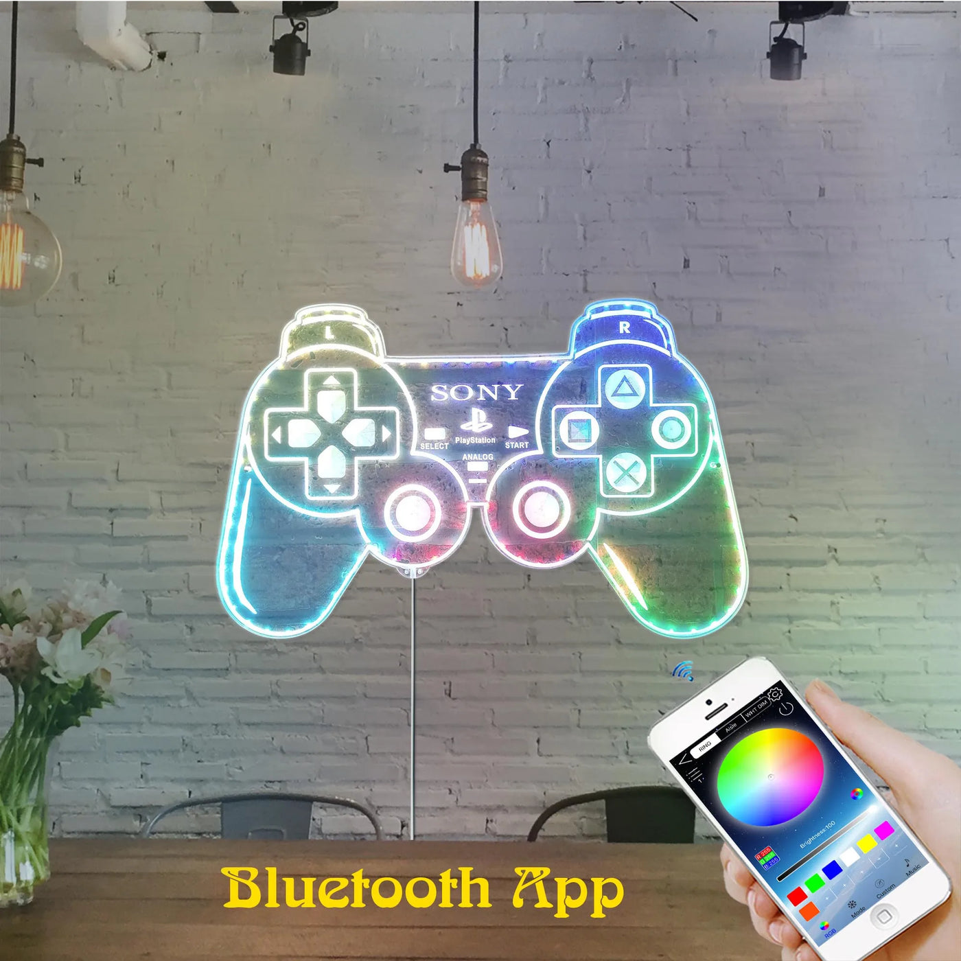 Sony PlayStation Controller RGB LED Sign