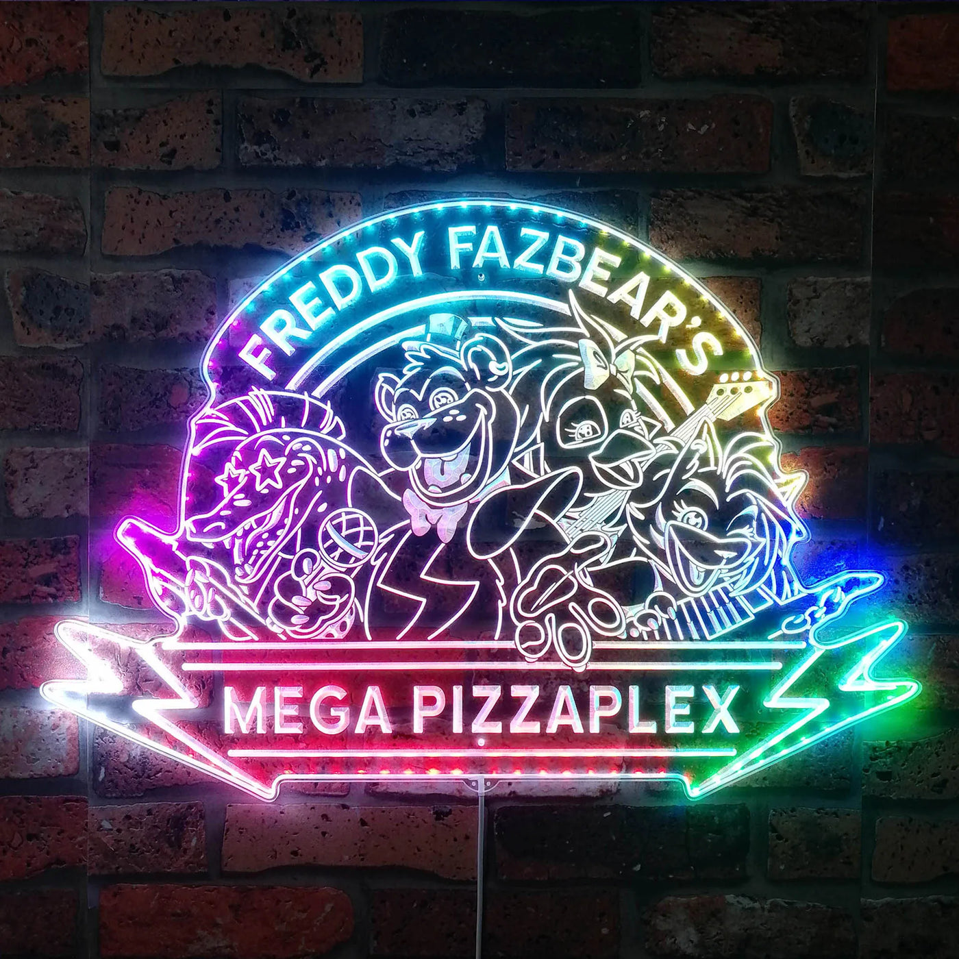 FNAF Freddy Fazbear's Mega Pizzaplex RGB LED Sign