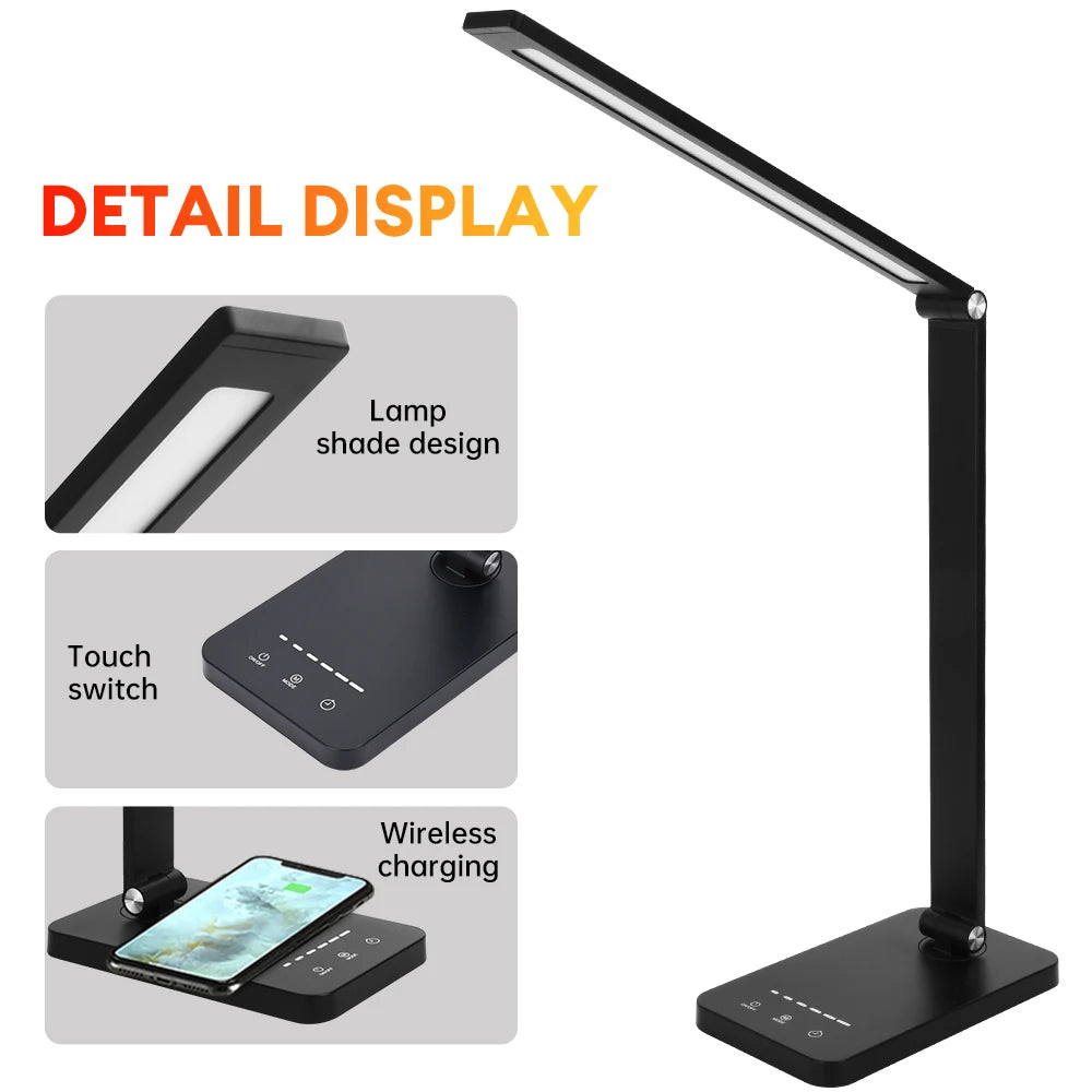 LumiCharge Foldable LED Desk Lamp