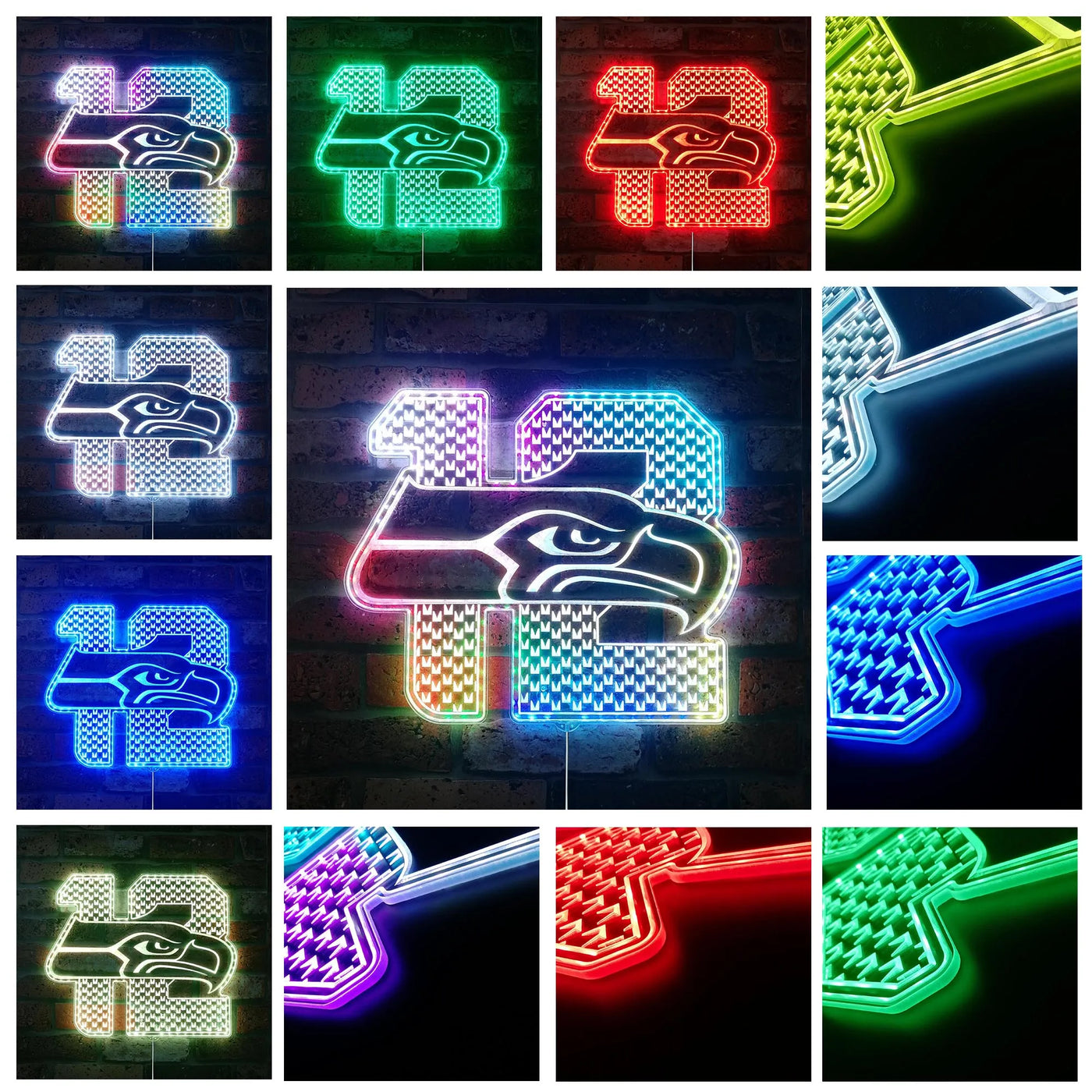 Seattle Seahawks 12th Man RGB LED Sign