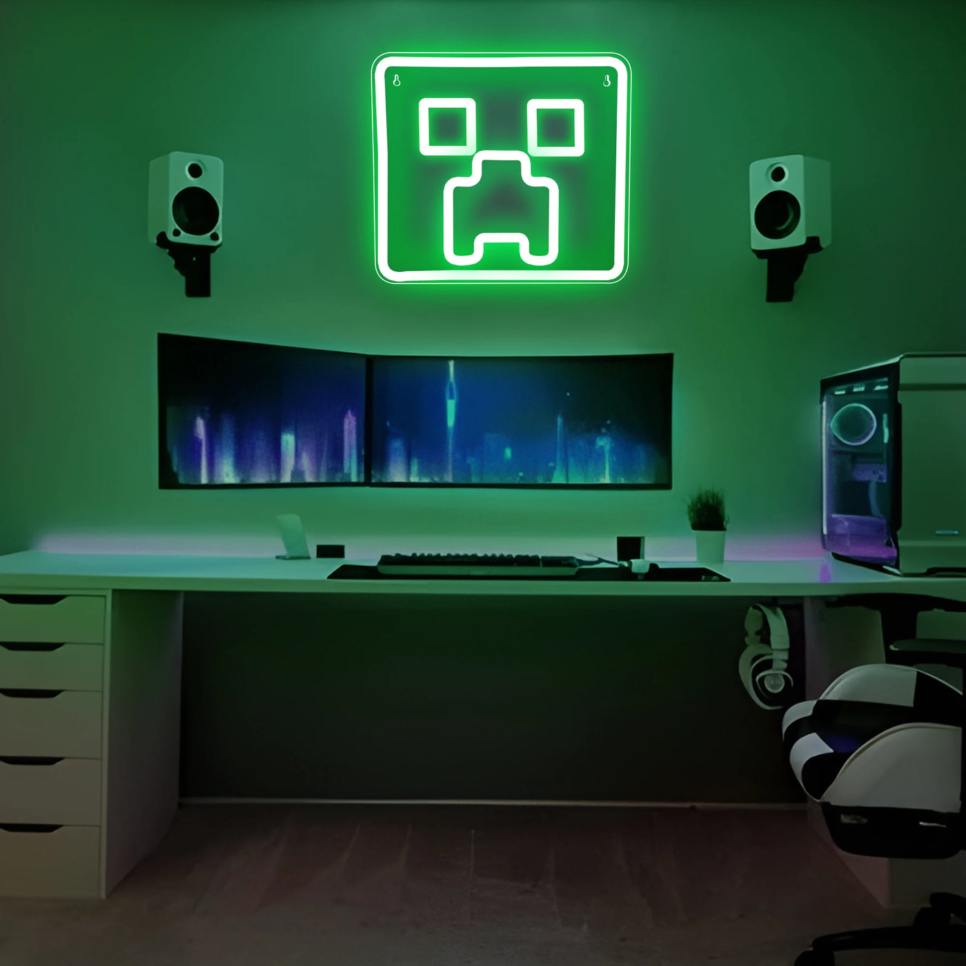 Illumi Minecraft Creeper Neon LED Sign