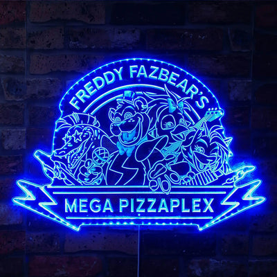 FNAF Freddy Fazbear's Mega Pizzaplex RGB LED Sign