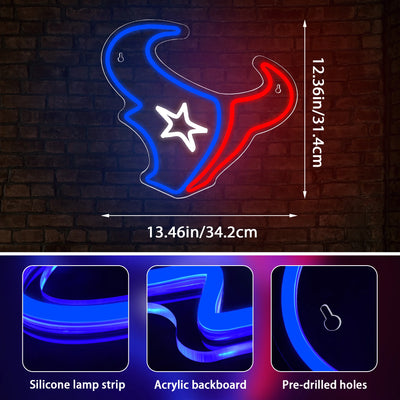 Illumi Houston Texans LED Neon Sign