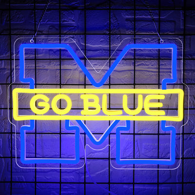 Illumi Michigan Wolverines Go Blue Neon LED Sign