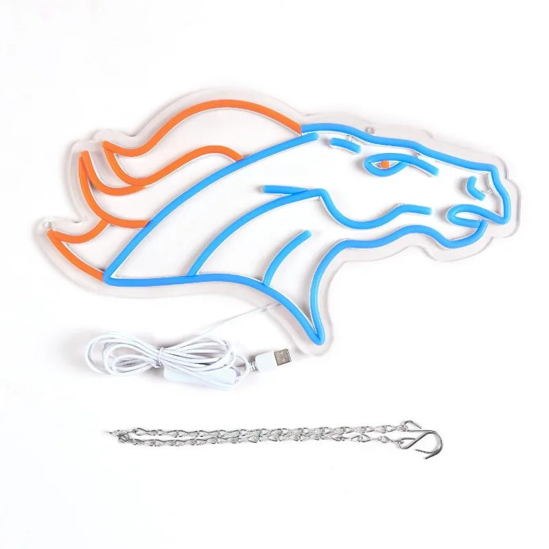 Denver Broncos Let's Ride LED Neon Sign