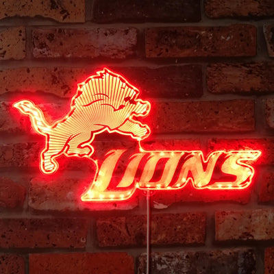 Detroit Lions Dynamic RGB LED Sign