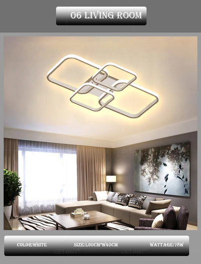 Illumi Modern 4-Ring LED Ceiling Light