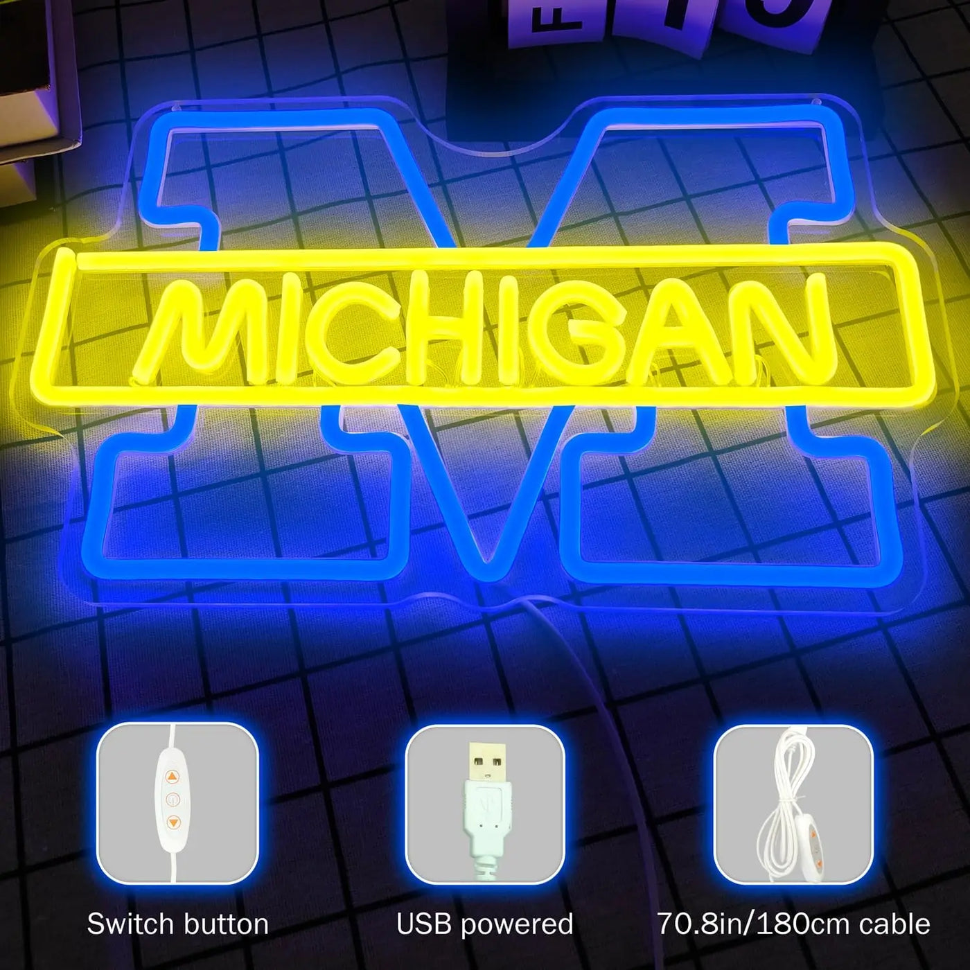 Illumi Michigan Wolverines LED Neon Sign