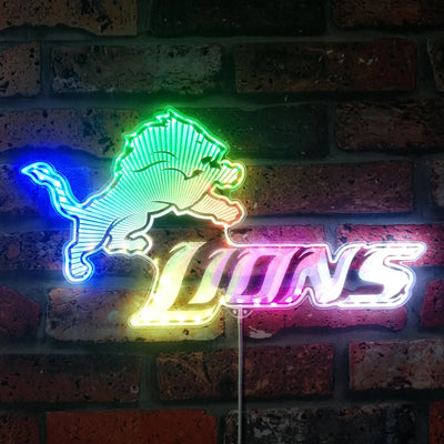 Detroit Lions Dynamic RGB LED Sign