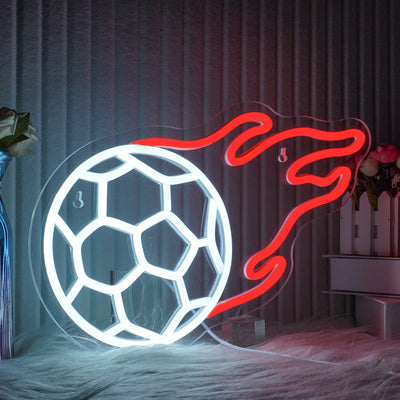 Illumi Flaming Soccer Ball Neon LED Sign