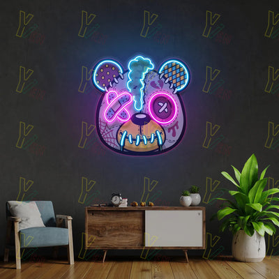 Illumi Damaged Teddy Bear Neon LED Sign